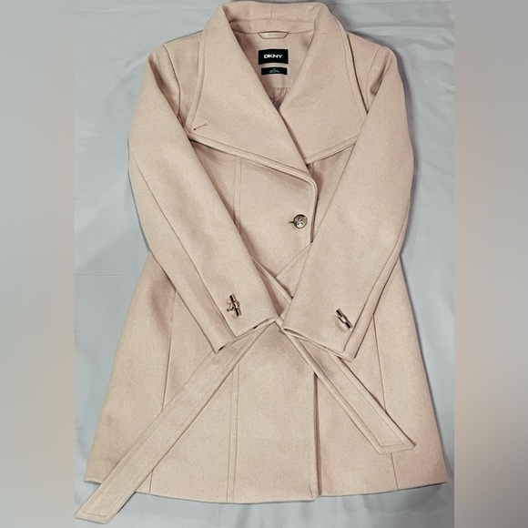 DKNY Trench Coat Cream Color - Picture 2 of 7